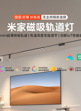 小米米家磁吸轨道灯超薄无主灯