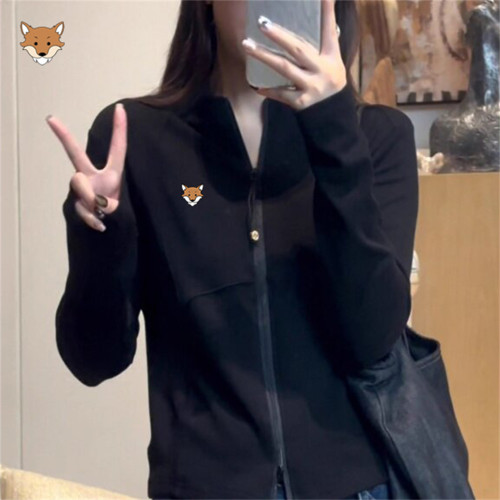 April Fox 英国小狐狸秋季长袖外套女2026新款修身显瘦休闲上衣