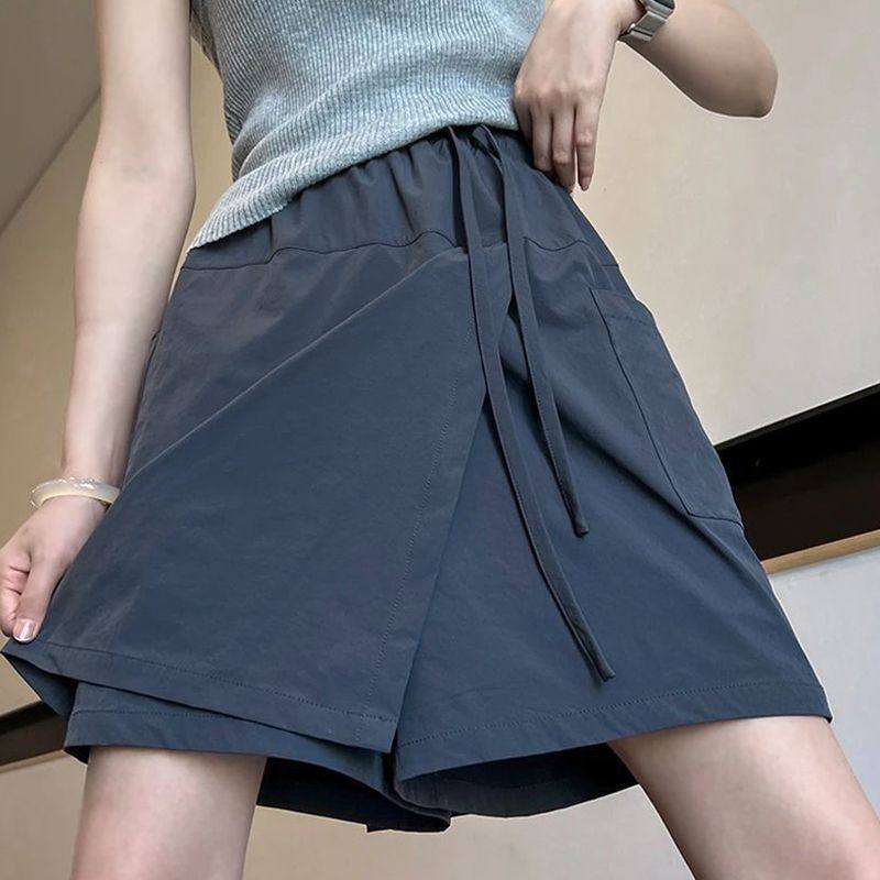 山本冰丝阔腿半身裙裤子女夏季薄款宽松显瘦大码休闲工装运动短裤,女装/女士精品,休闲裤,淘宝优惠券,粉丝福利购,淘宝优惠卷