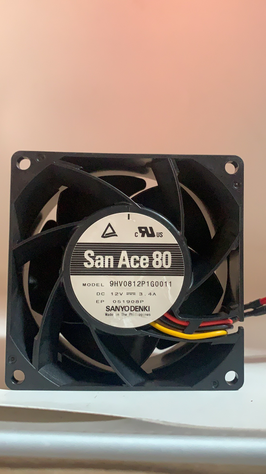 全新 SANYO 8038 48V 0.85A 散热风扇 9HV0848P1G0031 四线