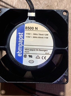 原装进口8500N 115V 11/12W 8038 8CM 全金属耐高温散热风扇