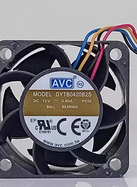 奇宏AVC DYTB0420B2S 4020 12V 0.60A 4CM 大风量4线PWM 散热风扇