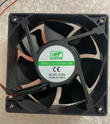 全新CAC CHA12012BH-A38B DC 12V 0.70A 2线 12CM 大风量散热风扇