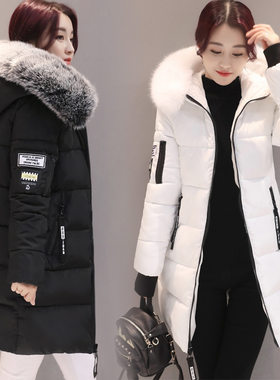 棉服女外套新款冬季韩版修身羽绒棉衣女中长款加厚棉袄女优质日韩