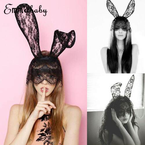Black Sexy Lace Masquerade Mask Women Halloween Costume Part