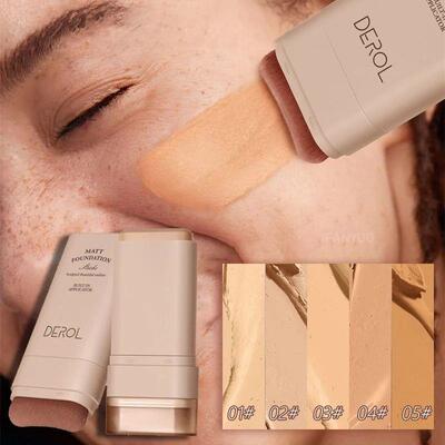 5Color Matte Foundation Cream Stick Waterproof Lasting