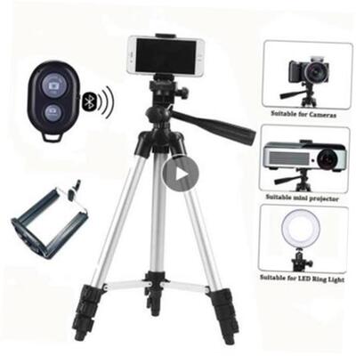 For Mobile SmartPhone Camera Tripod Stand Holder Clip Remote