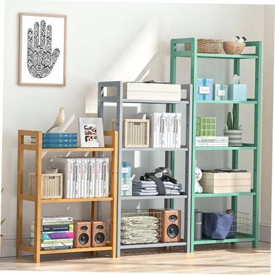 Bamboo shelving simple living room bookshelf bedroom room to