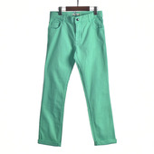 徐 139778英系列YS库存上新春秋女童绿色卷边休闲长裤