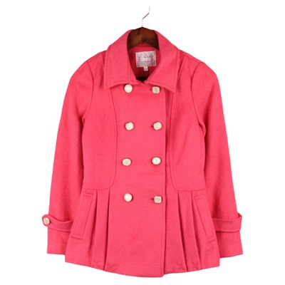 秋冬款翻领双排扣大衣外套