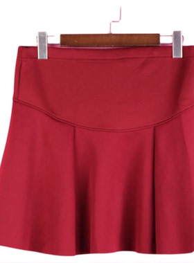 【徐08】104SYMM102库存剪标上新女春秋肥大半身裙酒红孕妇短裙