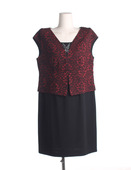 徐07 280库存春秋女装 思 崮 系列150SP 无袖 中老年毛呢连衣裙