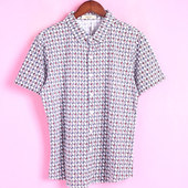 翻领短袖 印花衬衫 148451库存夏男士 开衫 徐08 E系列EXI