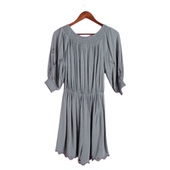 徐07 香蕉系列124XJBB452女夏季 时尚 一字肩绑结连体裤 连衣短裤