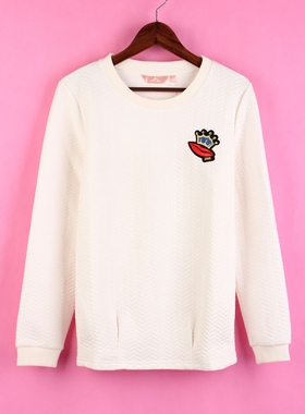 【徐08】104SYMM099库存剪标上新女式春秋季套头圆领长袖休闲上衣