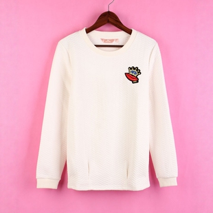 套头圆领长袖 春秋季 104SYMM099库存剪标上新女式 休闲上衣 徐08