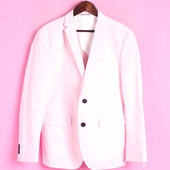 粉色西装 棉短外套 春秋开衫 翻领长袖 徐08 米系列133MCT152男式