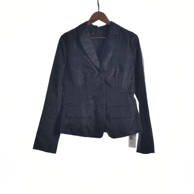 【徐】包邮348598 JNB*库存女式春秋季长袖黑色光面短外套上衣