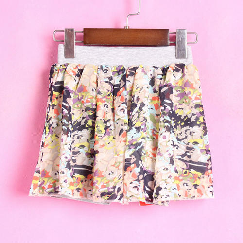 【徐08】巴系列BLBL128528上新女童装夏半身裙松紧腰印花短裙
