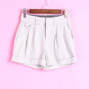 徐08 灰色纯色百搭短裤 米系列134MCT570女式 休闲裤 子 夏季