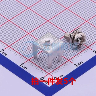 T34001 PCB焊接端子 全新 四脚 M3 二件套  元件 插件型(带螺丝)