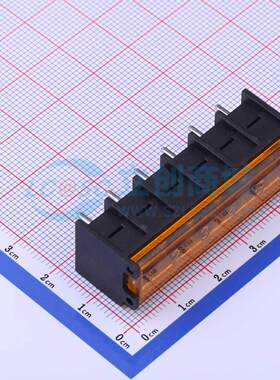 栅栏式接线端子 DBT50G-7.62-6P-BK-P 插件,P=7.62mm 6P带盖板