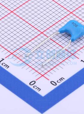 独石电容 CD1E106MC9BER2F100 插件,P=5.08mm 10uF 25V 现货黄色
