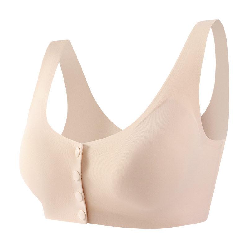 乳腺术后前扣无痕义乳文胸透气薄款背心式硅胶义乳专用内衣bra女