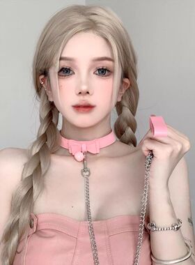 纯欲choker蝴蝶结铃铛美拉德项链