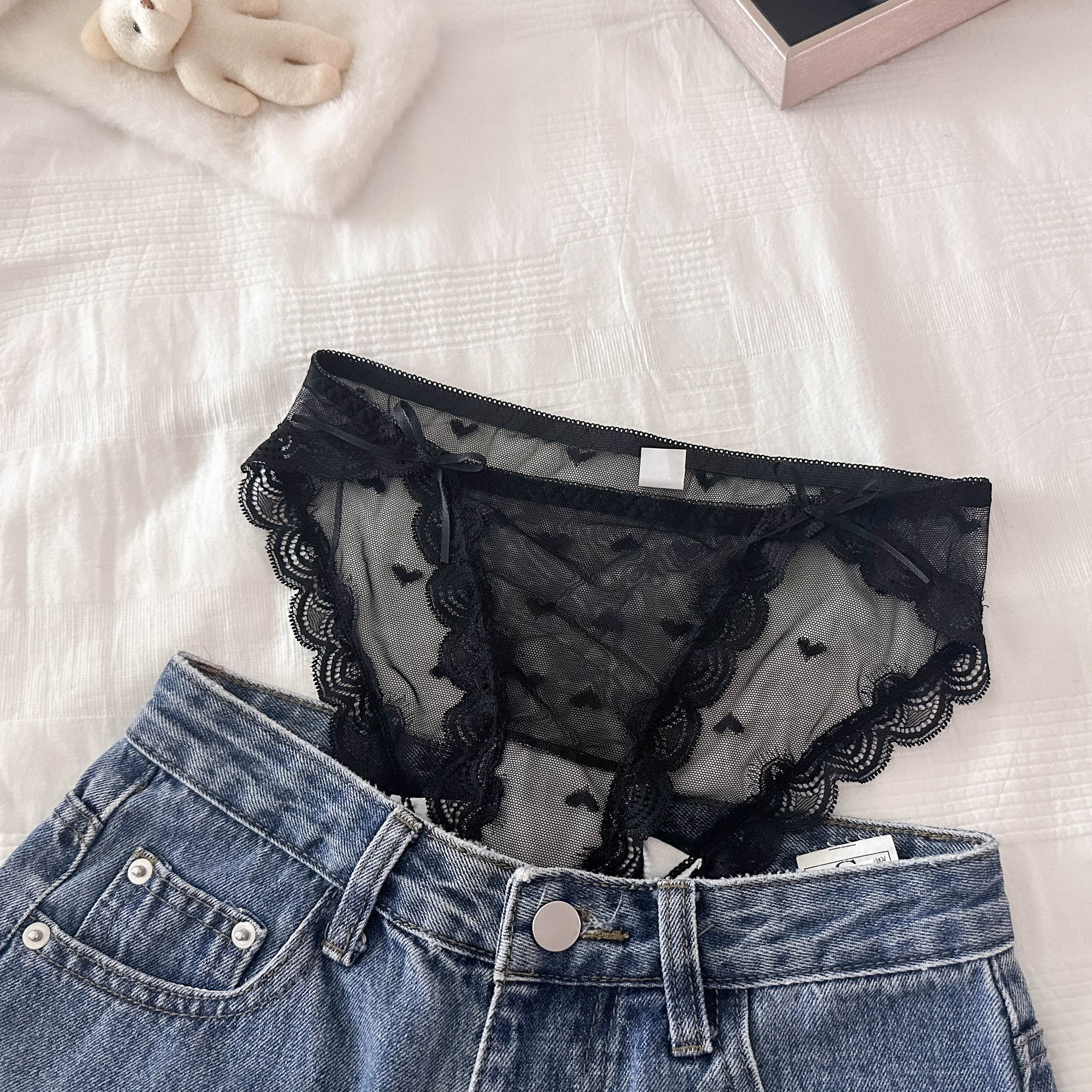 纯情之吻~蕾丝内裤夏季女透气纯棉档女性感风骚内裤低腰诱惑女士