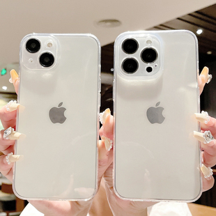 适用苹果15手机壳iphone15pro软壳iphone15promax保护壳iphone15mini手机壳保护壳镜头全包透明硅胶