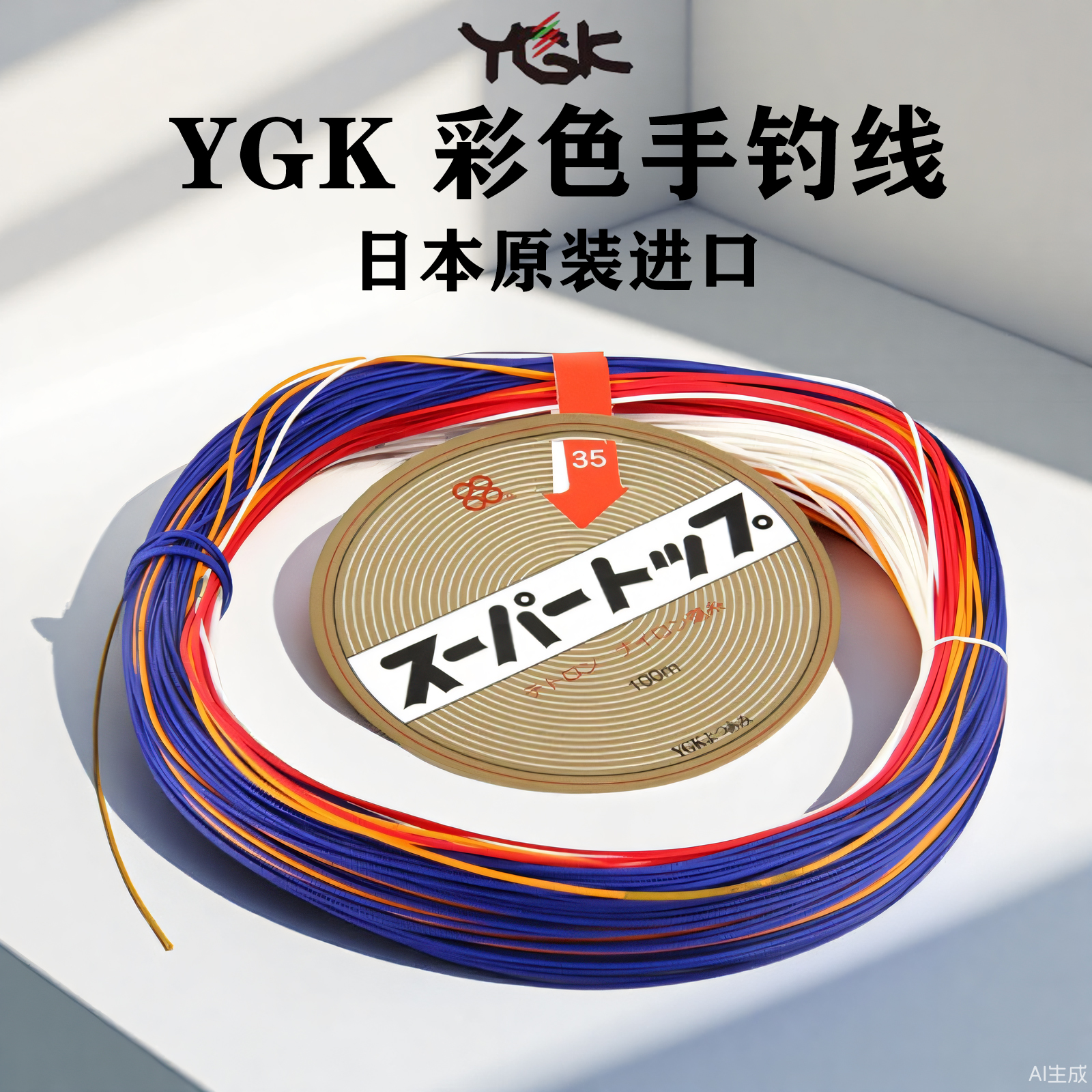 日本进口YGK五彩包芯40号主线