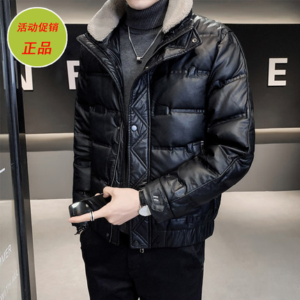 男士羽绒服潮牌帅气冬季2024新款高端时尚轻薄衣服大码男装皮外套