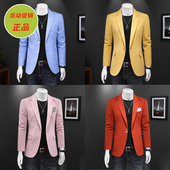 帅气潮牌时尚 春秋新款 潮流痞帅单西外套西服 韩版 修身 休闲西装 男士