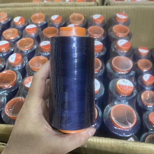 藏青色缝纫细线家用402涤纶老式缝纫机手工宝蓝色缝衣平车线大卷