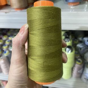 深黄绿缝纫细线家用402涤纶老式 缝纫机手工缝衣平车线大卷