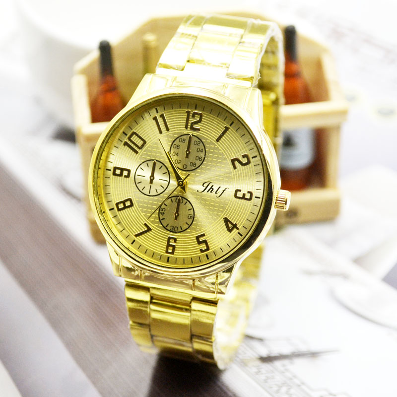 潮流时尚合金中性全新石英普通玻璃镜面腕表促销价男式手表