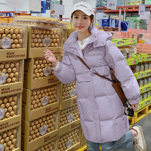 現(xiàn)貨 繼續(xù) 50羽絨服 中長款加厚連帽外套 22816P260控398圖片