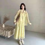 新款7天出花朵刺绣波点套装防晒衬衫半裙两件套1535220P150K248，女装套装/套裙，艾青服饰