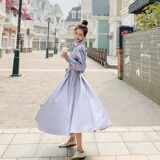 现货工装风衣连衣裙女新品chic气质长裙806P120严控168，女装连衣裙，艾青服饰