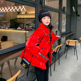 现货90绒亮面免洗羽绒服女短款时尚洋气外套22815P260控398，女装羽绒服，艾青服饰