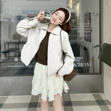 2026新款现货韩版皮衣外套1535204P155K248，女装皮衣，艾青服饰