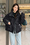 现货90绒亮面免洗羽绒服女短款时尚洋气外套22815P260控398，女装羽绒服，艾青服饰