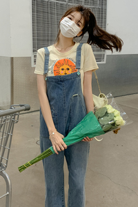 现货 牛仔裤背带裤学院风2C015 2911P105控158图片