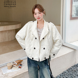现货高端欧货菱格棉服冬季新款棉衣夹棉外套女1536643P165K238，女装棉衣/棉服，艾青服饰