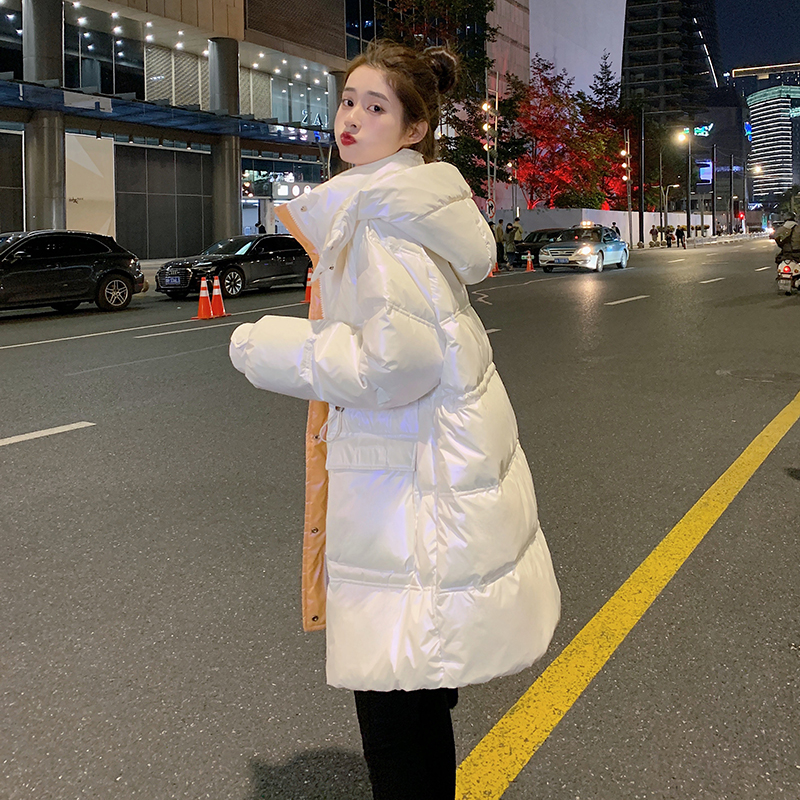 现货不挑人穿中长款连帽羽绒服8252P265控398，女装羽绒服，艾青服饰