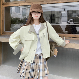 韩版小香风显瘦工装外套女2025春秋季新款设计感炸街减龄短款上衣图片