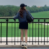 日本代购小香风短款牛仔外套女春秋2025新款高级感老花夹克上衣潮，商品下架区，艾青服饰