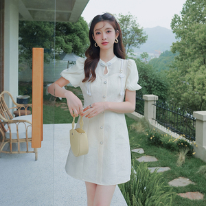 现货 新中式连衣裙女夏气质高级提花轻风短裙165 2965P125控168图片