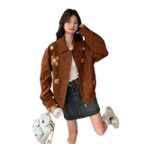春季新款现货羊皮绒重工钉钻老钱风外套1532601P160K228，女装短外套，艾青服饰